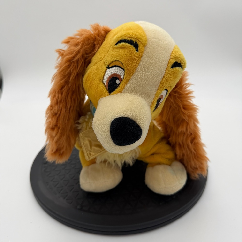 Disney Store Lady and the Tramp Lady Plush Dog Soft Toy Blue Collar Gold Tag